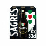 Cerveja com Alcool Sagres Preta (Em Pk 6) TP 33 Cl
