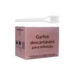 Garfo Plastico Branco (250 Unidades)